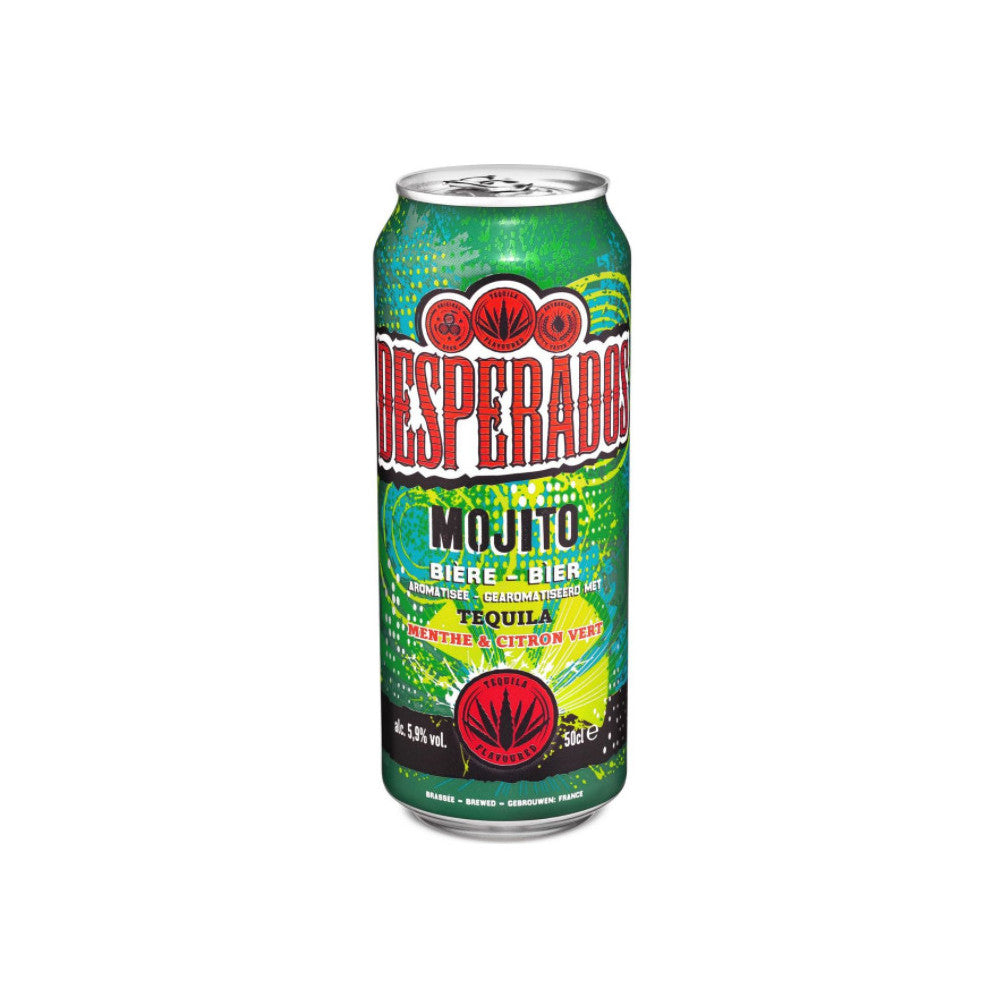 Desperados Mojito 50cl - Bière aromatisée mojito – Fraîcheur citron vert et menthe – 5,9% vol.