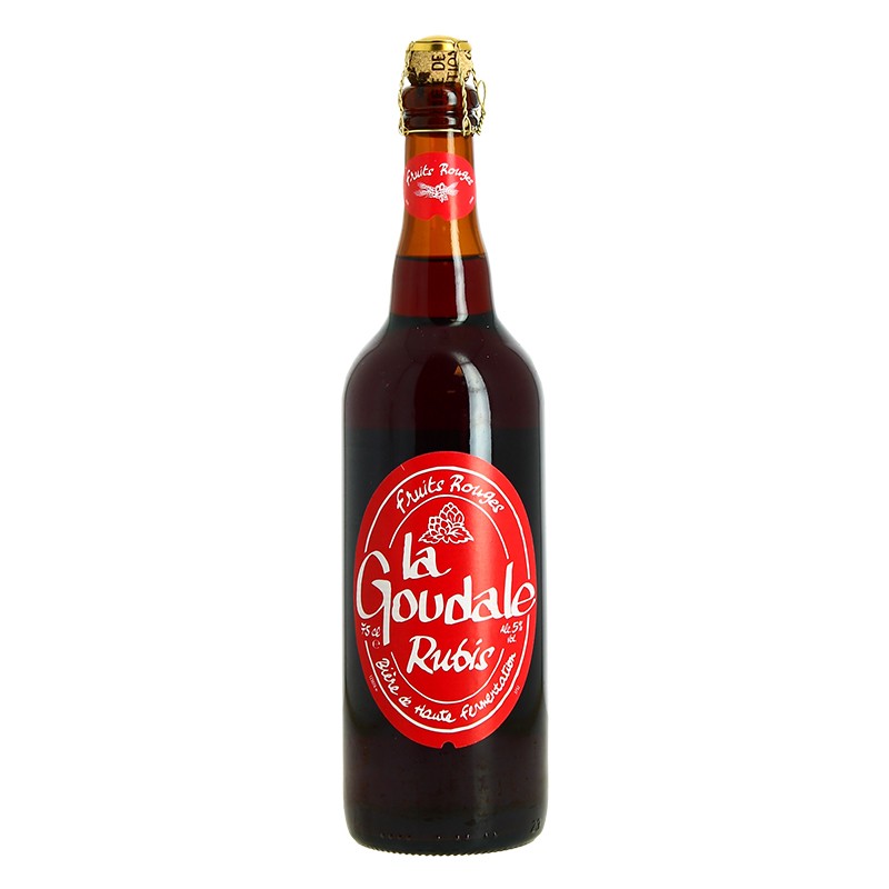 La Goudale Ruby 75cl - Bière ambrée aux fruits rouges – Gourmande, douce & aromatique – 5,3% vol. - Apéro Chartrain