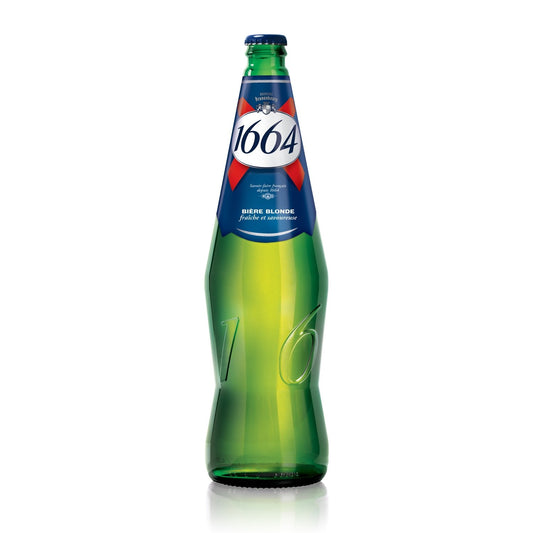 1664 Blonde 65cl  Bière blonde française – Élégante, fruitée et rafraîchissante – 5,5% vol.