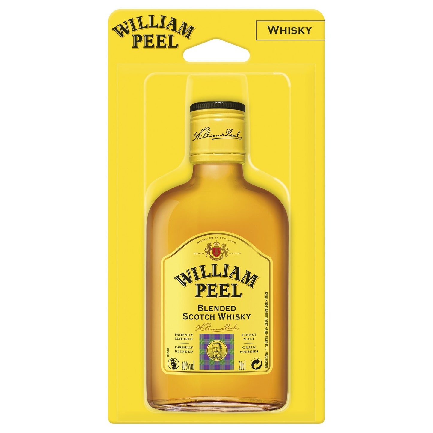 🥃 William Peel Blended Scotch Whisky – 20 cl – 40% vol.