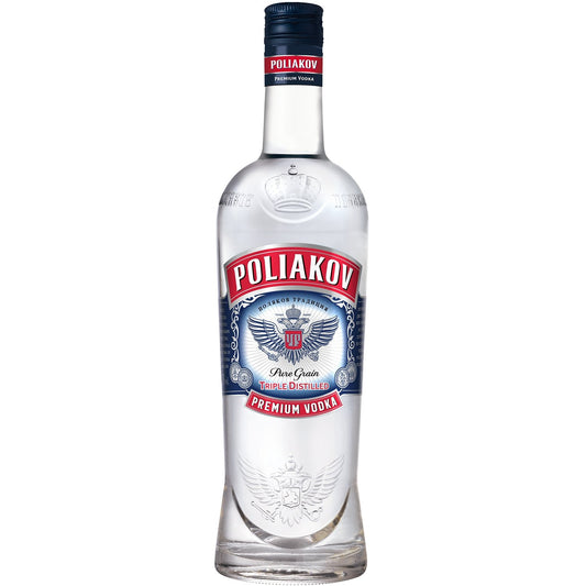 Vodka Poliakov 70 cl – Vodka française triple distillée – 37,5% vol
