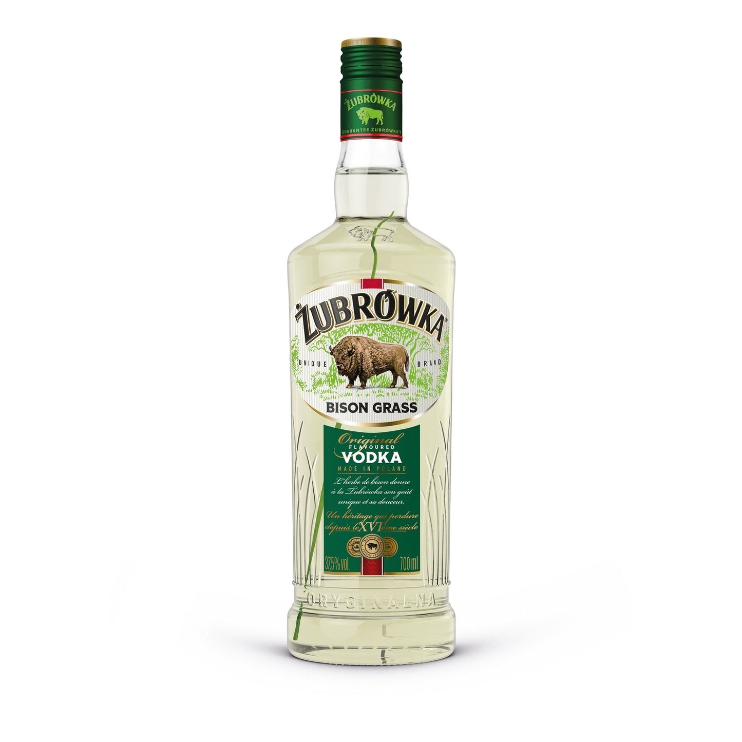 Vodka Zubrowka Bison Grass 70 cl – Vodka polonaise à l’herbe de bison – 40% vol
