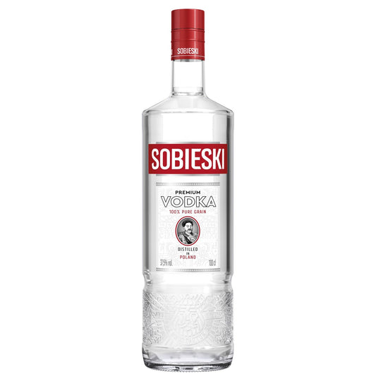 Vodka Sobieski 1 L – Vodka polonaise triple distillée – 40% vol