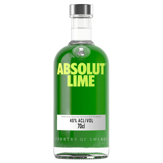 Vodka Absolut Lime 70 cl – Vodka aromatisée au citron vert – 40% vol