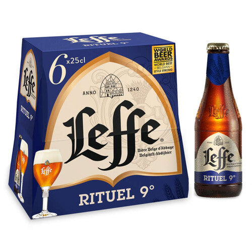 Leffe Rituel 6x25cl - Bière d’abbaye belge – Blonde forte et raffinée – 7,5% vol.