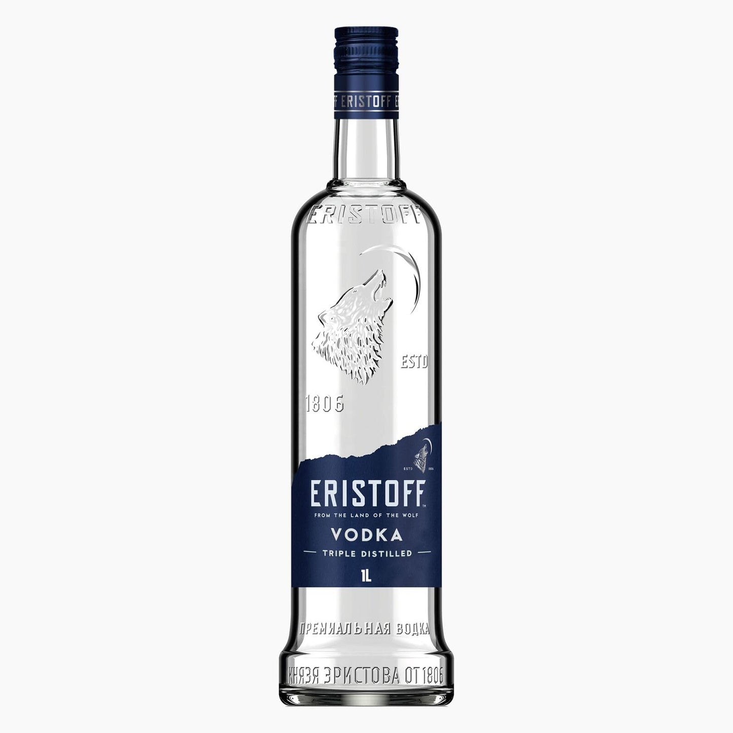 Vodka Eristoff 1 L – Vodka triple distillée – 37,5% vol