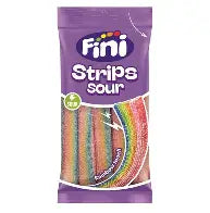 Fini – Strips Sour Rainbow Shocks – Bonbons Acidulés Arc-en-Ciel – 90 g
