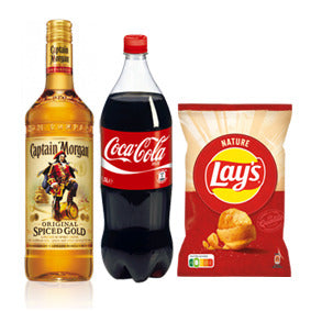 Formule Captain Morgan – Rhum 70cl + Coca-Cola 1,5L + Chips Lay's – Livraison Chartres