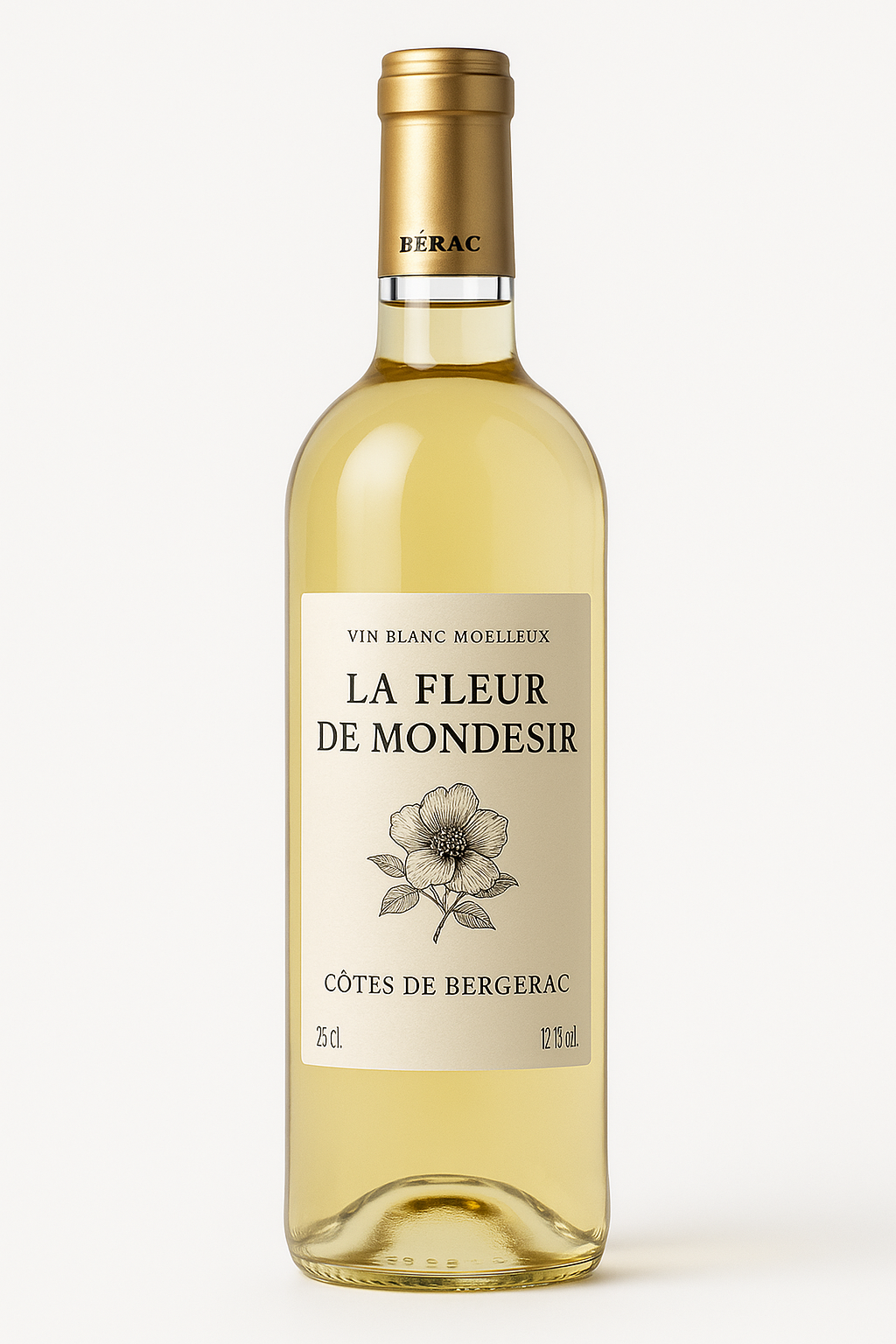 Vin Blanc Moelleux Côtes de Bergerac – La Fleur de Mondésir 75cl