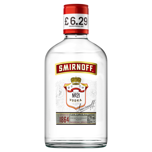 Vodka Smirnoff 20 cl – Vodka triple distillée – 37,5% vol