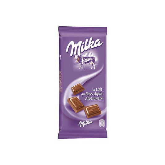 TABLETTE CHOCOLAT AU LAIT MILKA 100 G